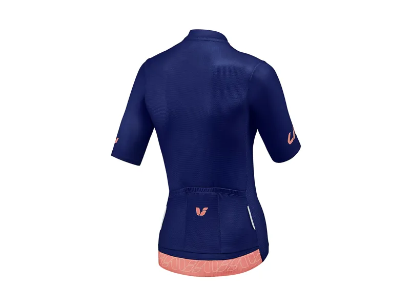 Liv Vantage Jersey Short Sleeve Womens Jersey in Blue/Coral Small-1